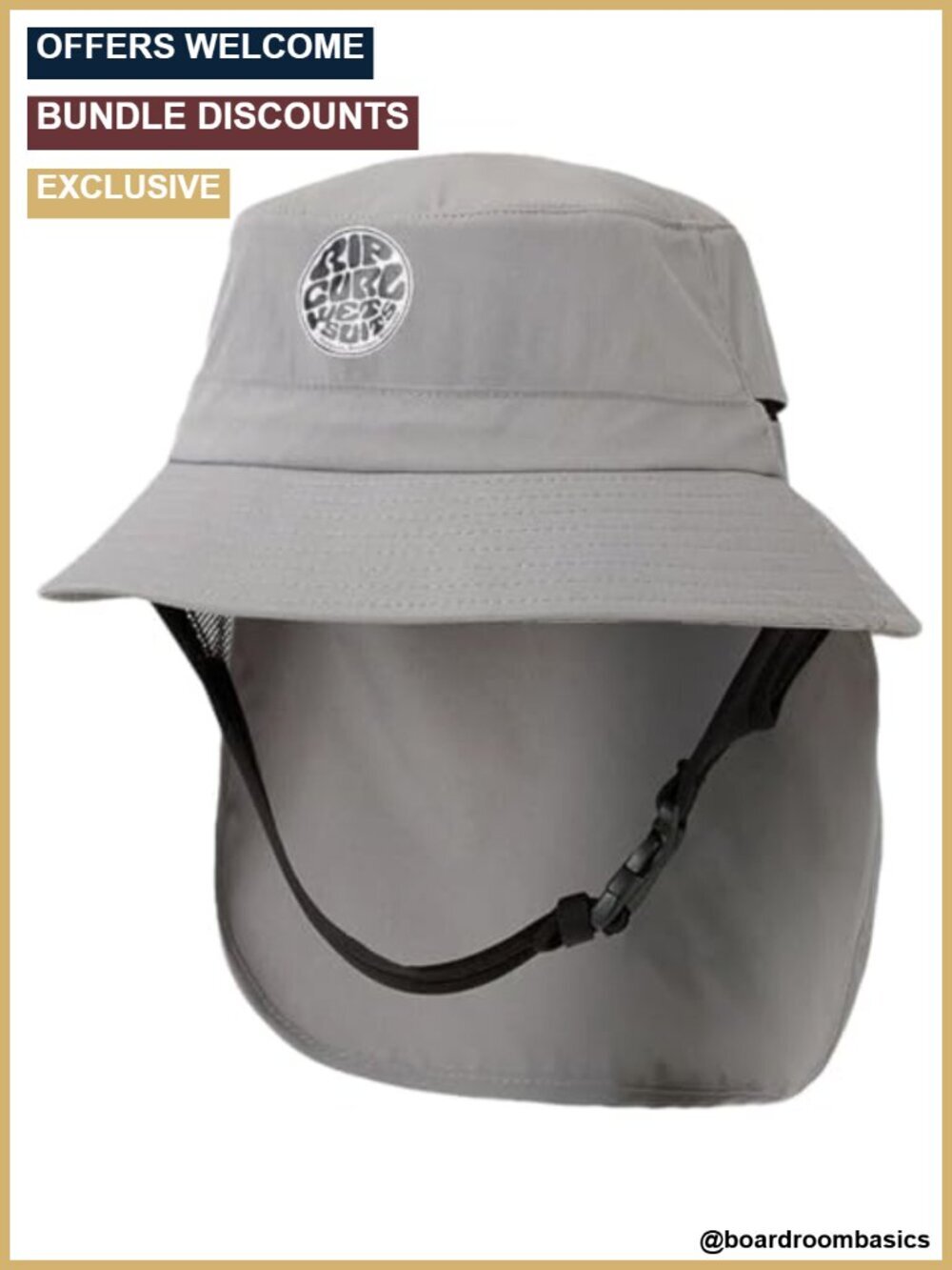 UPF 50+ Quick Dry Surf Hat with Removable Neck Flap